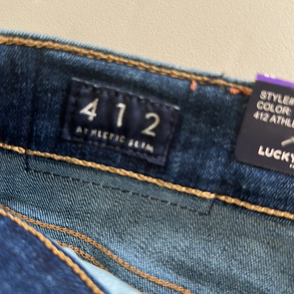 Lucky Brand Los Angeles 412 athletic slim 2 way stretch 36 x 32 NWT - Picture 4 of 7